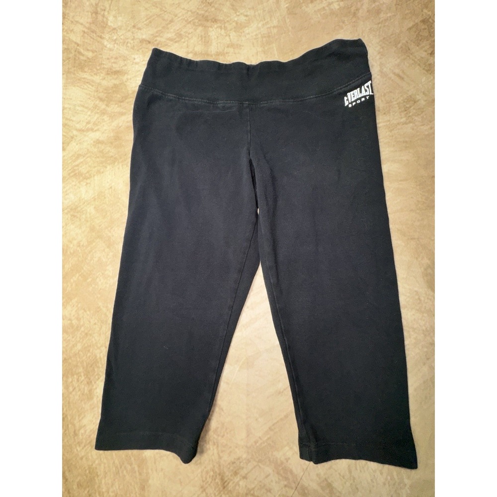 Everlast Women's Pants  Size Medium Activewear Capris Black Jogging Running